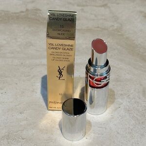 YSL Rouge Volupte Candy Glaze - Shade 15 Showcasing Nude